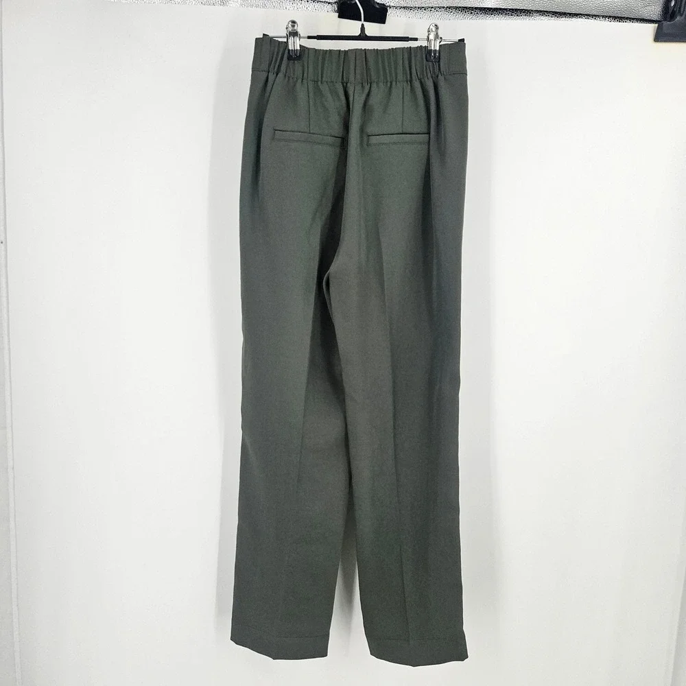 Vince Trousers Dress Pants Gray Pleated Pull-On Straight Leg Career Business XXS - Picture 5 of 10